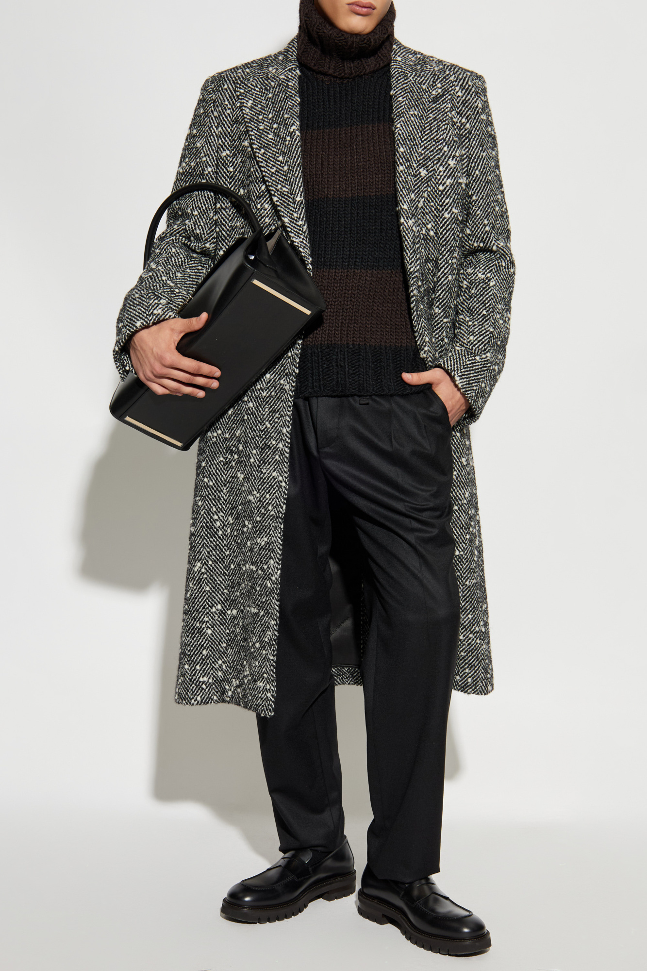 Dolce & Gabbana Herringbone patterned coat | Men's | Vitkac